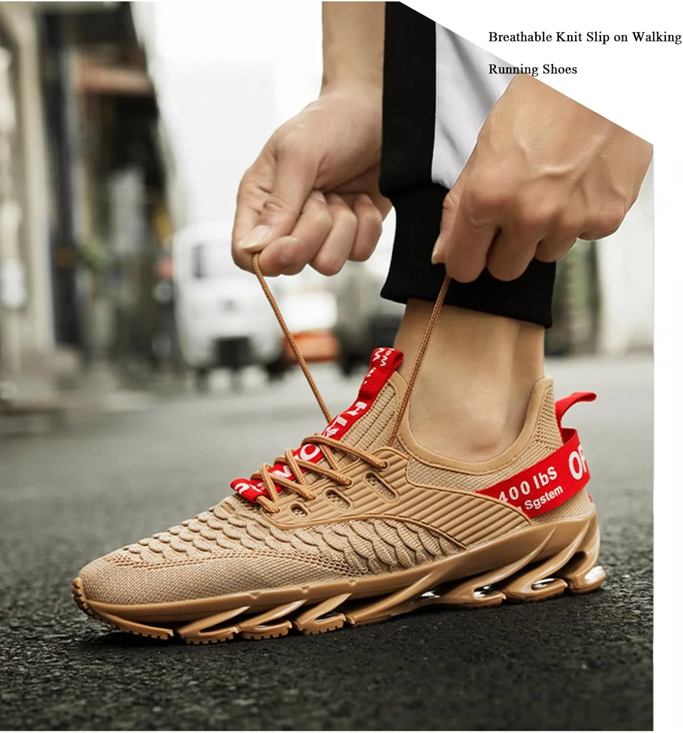 Tallboost Sneakers, Height Increasing Shoes Sneakers, Breathable Knit Slip on Sneakers Lightweight Athletic Gym Shoes Mens Walking Shoes