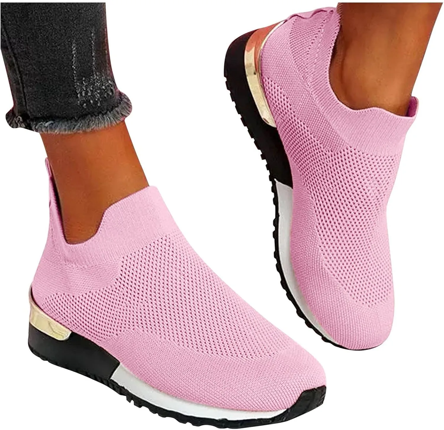 Trail Running Shoes Women Orthopedic Shoes for Women Wide Width Dressy Black Dress Shoes for Women Wide Womens Walking Shoes Slip On Sneakers Wide Width Zapatos para Trabajo De Mujer