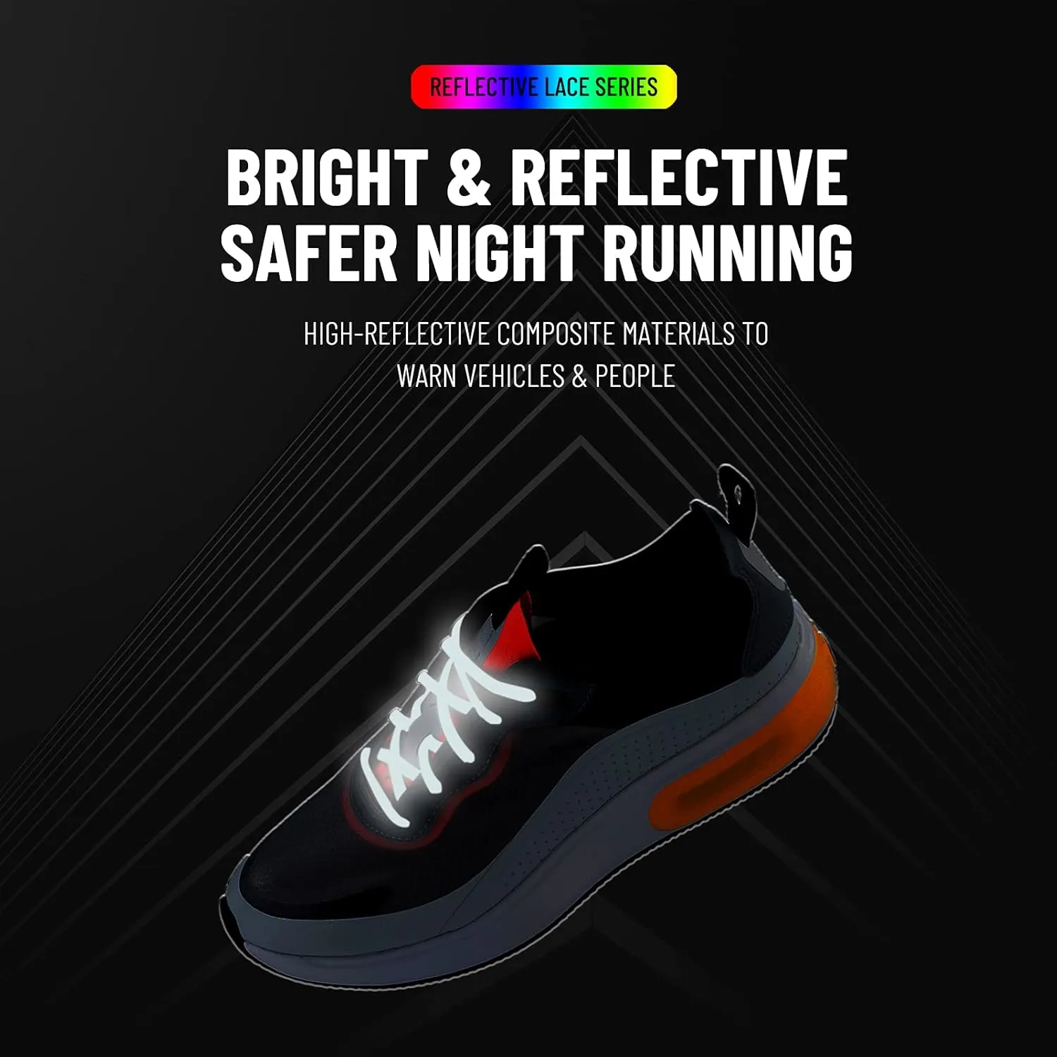 VASGO Round Shoe Laces Reflective for Sneakers