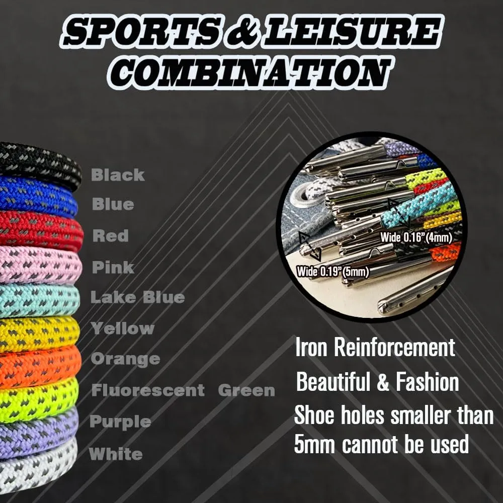 VASGO Round Shoe Laces Reflective for Sneakers