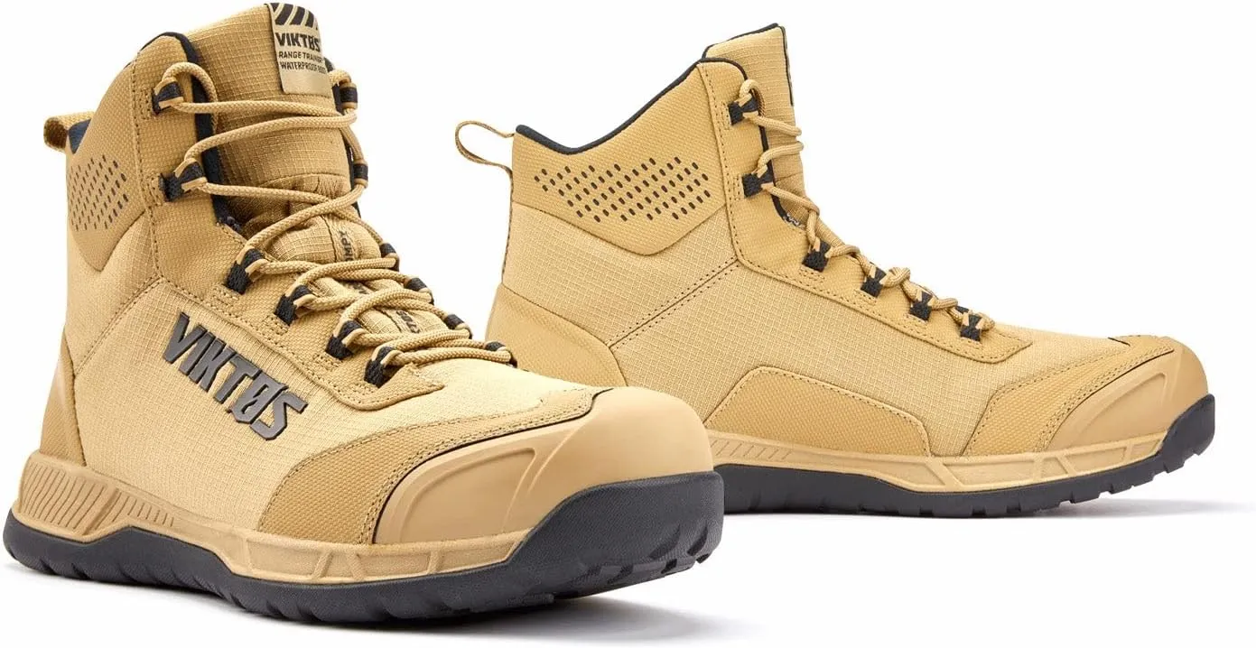 VIKTOS Men's Range Trainer Rugged Durable Breathable Waterproof Reinforced Toe Tactical Mid Boots
