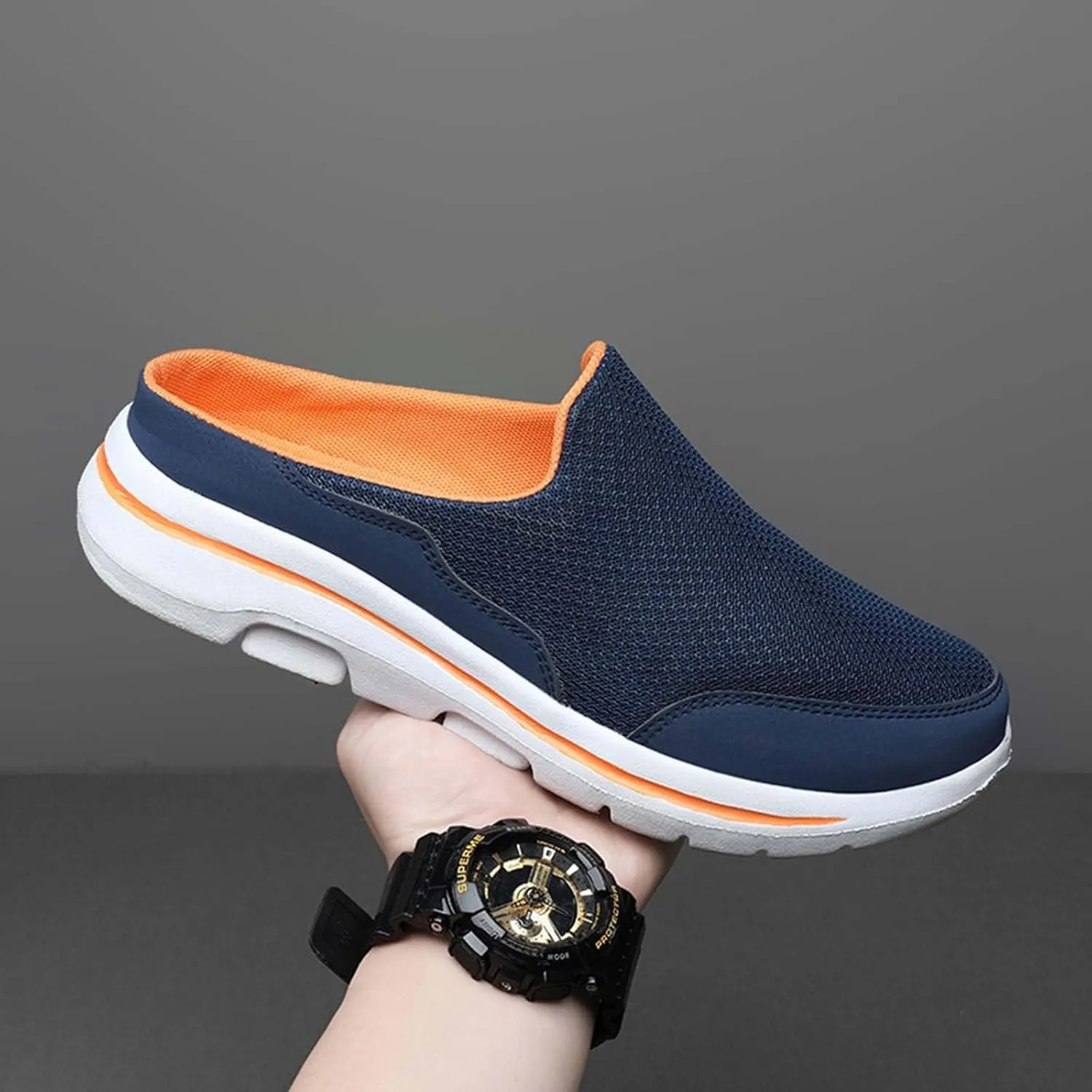 Walking Shoes Tennis Comfortable Comfortable and Breathable Flat Soled Slip On Mesh Heelless Casual Shoes for Men and