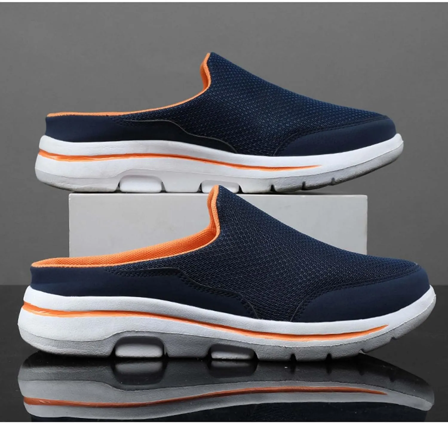 Walking Shoes Tennis Comfortable Comfortable and Breathable Flat Soled Slip On Mesh Heelless Casual Shoes for Men and