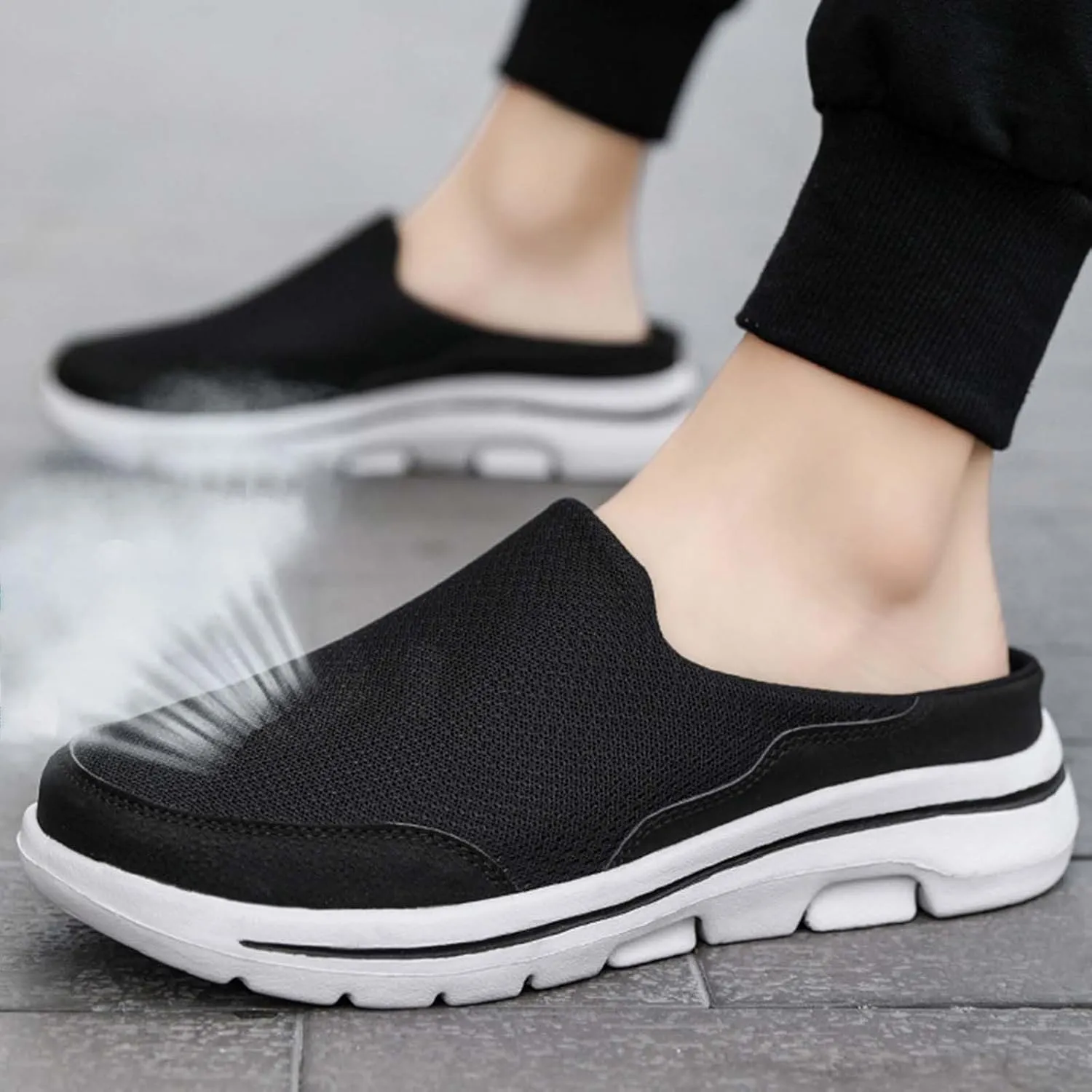 Walking Shoes Tennis Comfortable Comfortable and Breathable Flat Soled Slip On Mesh Heelless Casual Shoes for Men and