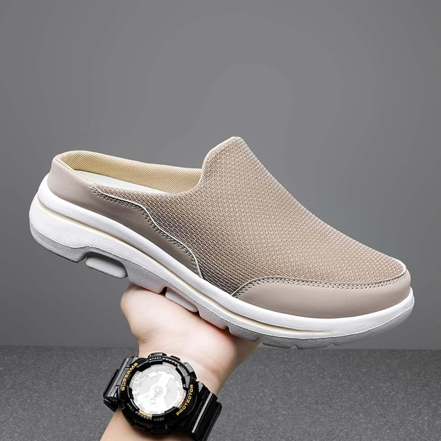 Walking Shoes Tennis Comfortable Comfortable and Breathable Flat Soled Slip On Mesh Heelless Casual Shoes for Men and