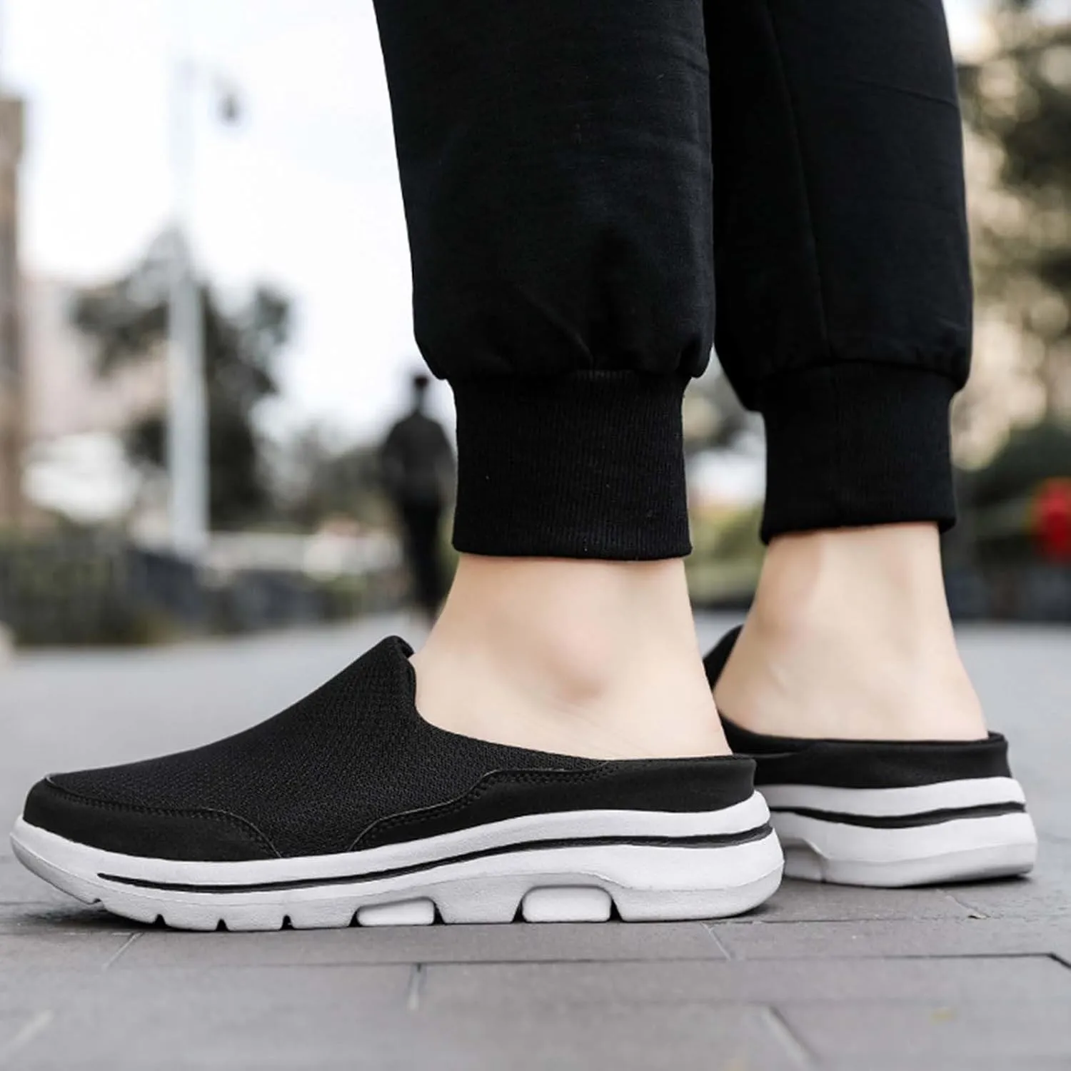 Walking Shoes Tennis Comfortable Comfortable and Breathable Flat Soled Slip On Mesh Heelless Casual Shoes for Men and