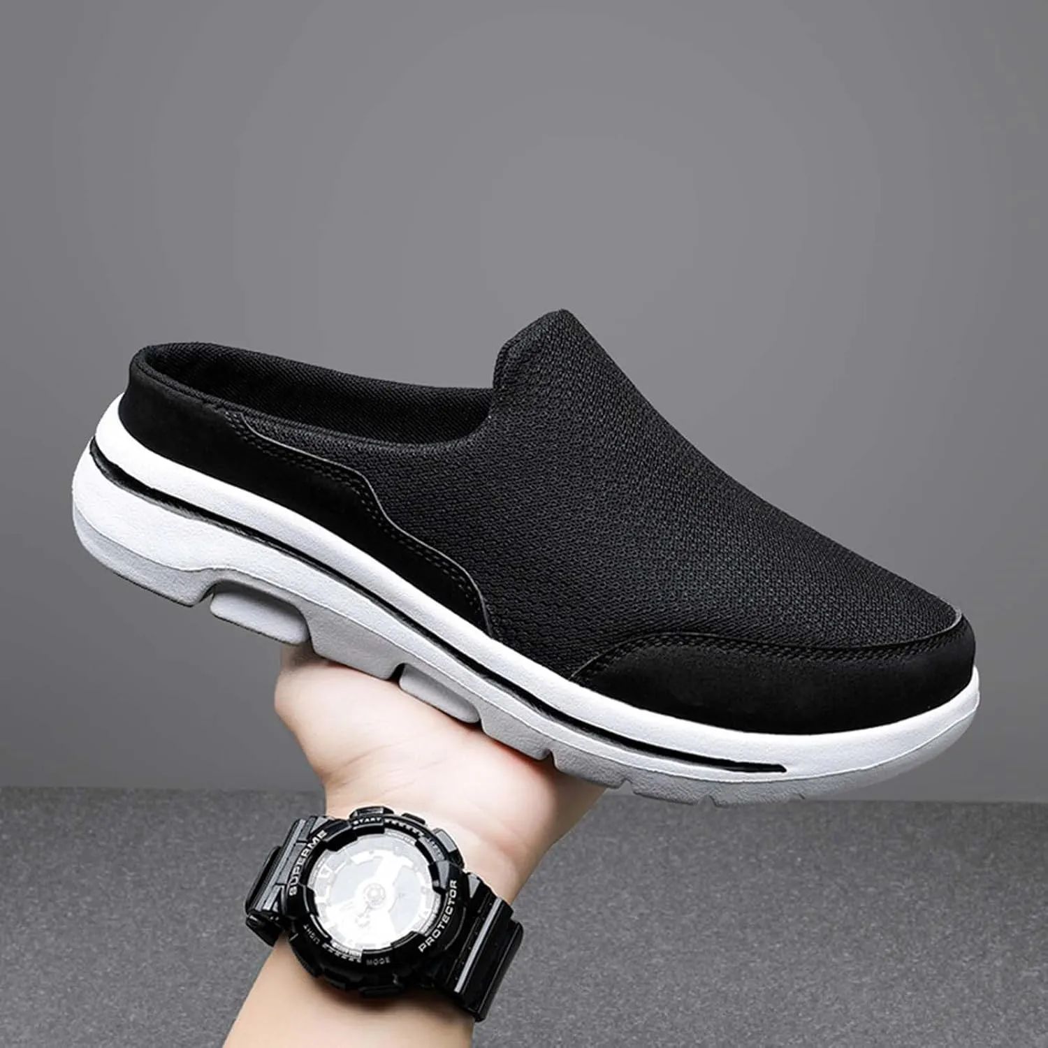 Walking Shoes Tennis Comfortable Comfortable and Breathable Flat Soled Slip On Mesh Heelless Casual Shoes for Men and