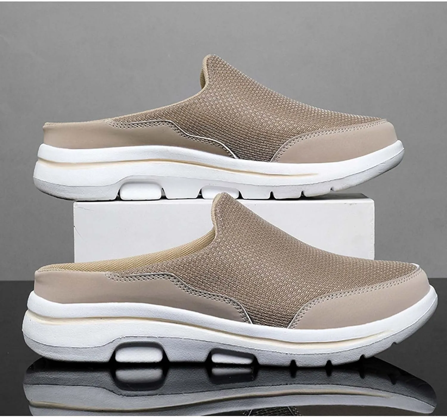 Walking Shoes Tennis Comfortable Comfortable and Breathable Flat Soled Slip On Mesh Heelless Casual Shoes for Men and