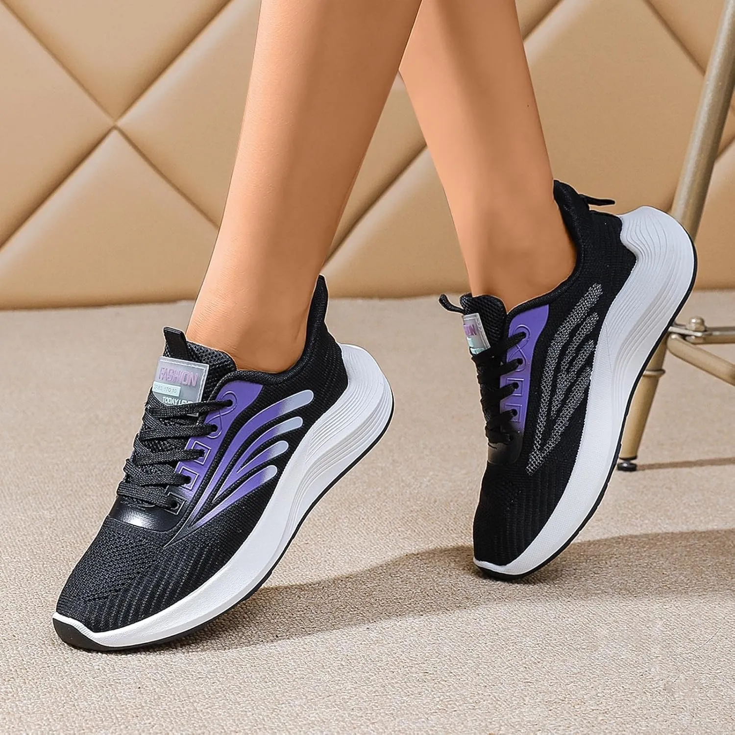 Wedge Sneakers for Women Zapatos De Mujer Antideslizante para Cocina Black Tennis Shoes for Women Work Non Slip Plantar Fasciitis Shoes Women Wide Width Zapatos para Mujer Comodos De Vestir