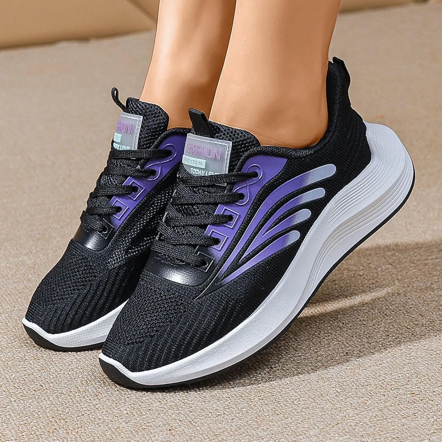 Wedge Sneakers for Women Zapatos De Mujer Antideslizante para Cocina Black Tennis Shoes for Women Work Non Slip Plantar Fasciitis Shoes Women Wide Width Zapatos para Mujer Comodos De Vestir