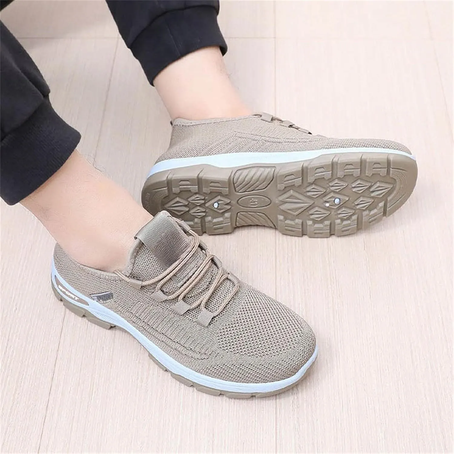 Women Men Slip On Walking Running Shoes Casual Breathable Walking Shoes Sport Athletic Sneakers Gym Tennis Slip On Comfortable Lightweight Shoe Non Slip Work Sport Athletic Trainer with Arch Support
