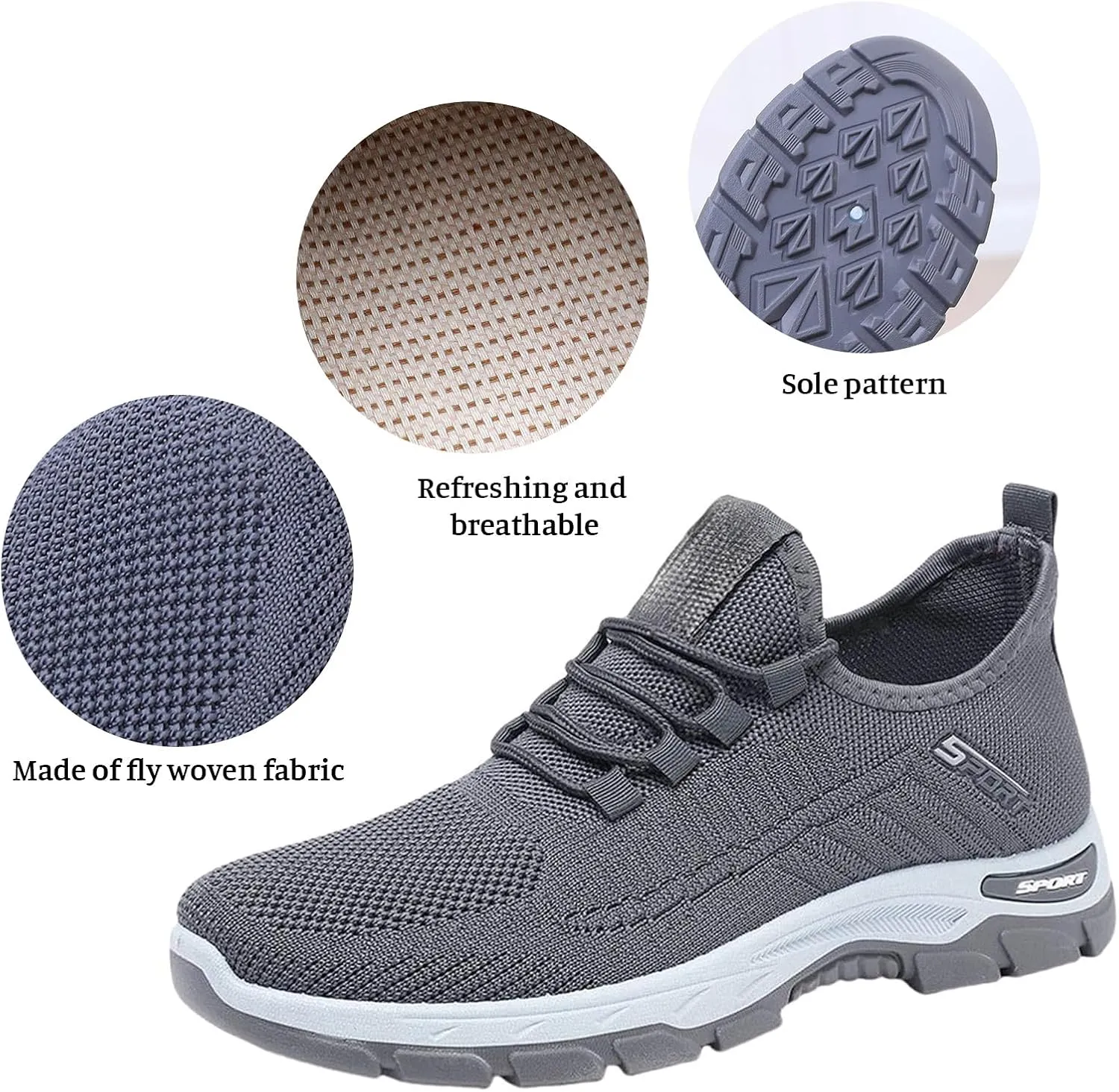 Women Men Slip On Walking Running Shoes Casual Breathable Walking Shoes Sport Athletic Sneakers Gym Tennis Slip On Comfortable Lightweight Shoe Non Slip Work Sport Athletic Trainer with Arch Support