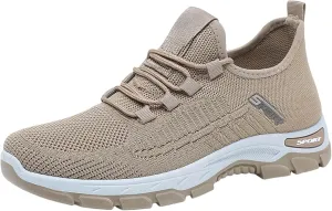Women Men Slip On Walking Running Shoes Casual Breathable Walking Shoes Sport Athletic Sneakers Gym Tennis Slip On Comfortable Lightweight Shoe Non Slip Work Sport Athletic Trainer with Arch Support