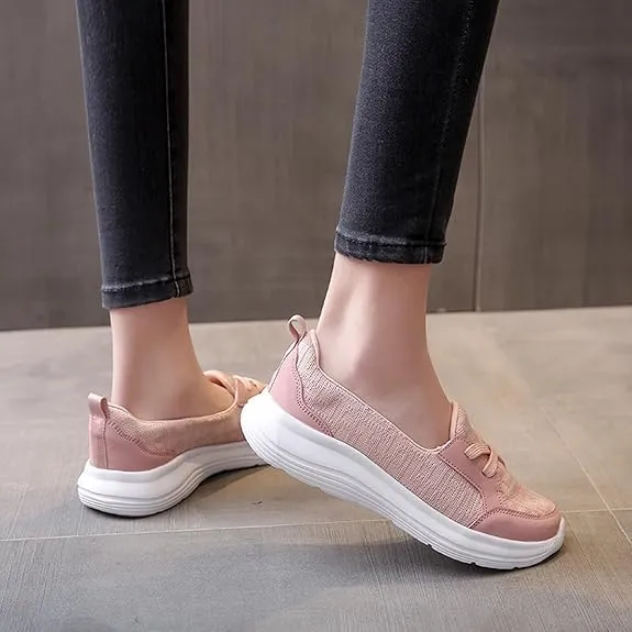 Women Orthopedic Walking Shoes,Women’s Breathable Slip on Arch Support Non-Slip Shoes 2024 Wide Width Fit Walking Woven Orthopedic Soft Loafers Sneakers Boat Shoes