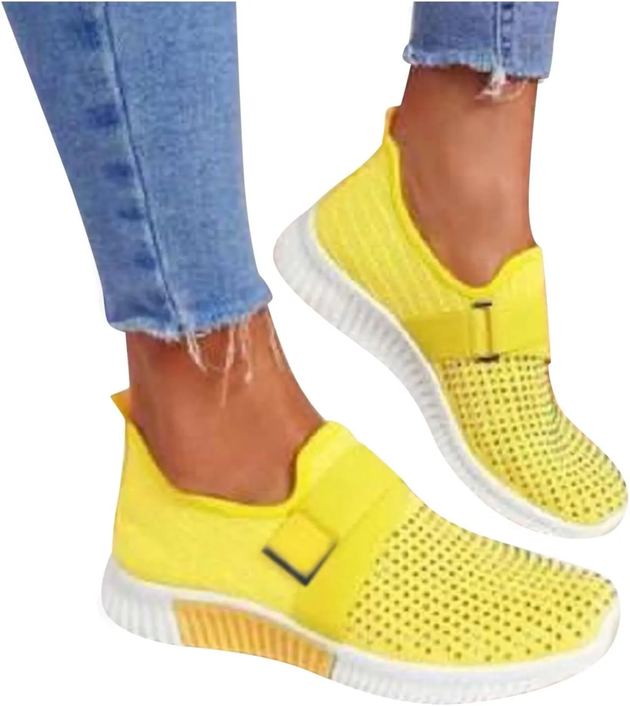 Women Tennis Shoes Soft Women’s Tennis Shoes Slip on Sneakers Women Breathable Mesh Walking Womens Sneakers