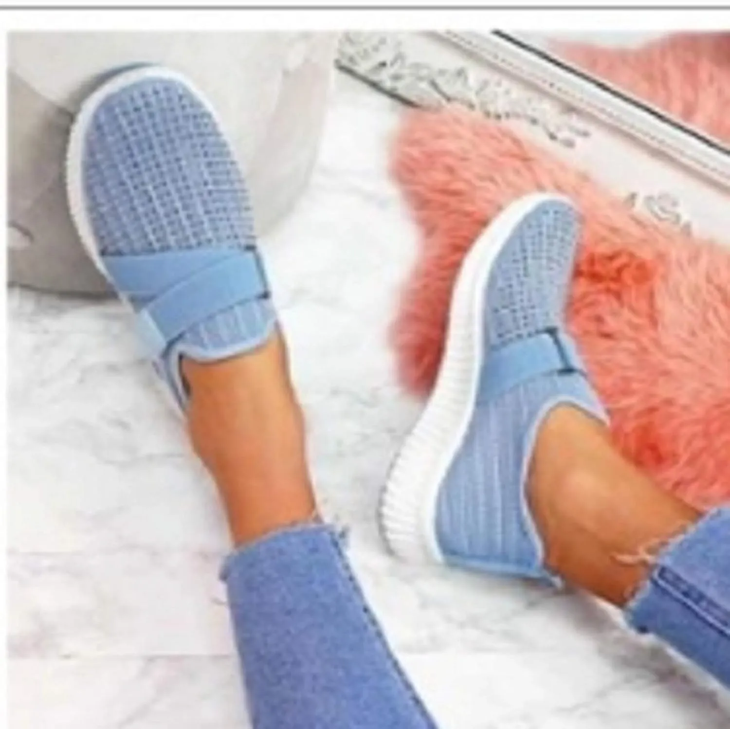 Women Tennis Shoes Soft Women’s Tennis Shoes Slip on Sneakers Women Breathable Mesh Walking Womens Sneakers