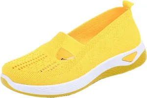 Women Walking Shoes Sock Sneakers Slip-On Breath Non Slip Work Shoes Women Wide Ladies Casual Shoes Black Sneakers Red Tennis Shoe Loafers Dress Shoe