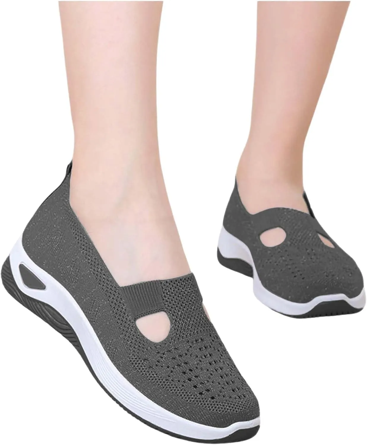 Women Walking Shoes Sock Sneakers Slip-On Breath Womens Running Shoes Wide Women Shoes Casual Women's Fashion Sneakers Black Tennis Shoe White Loafers
