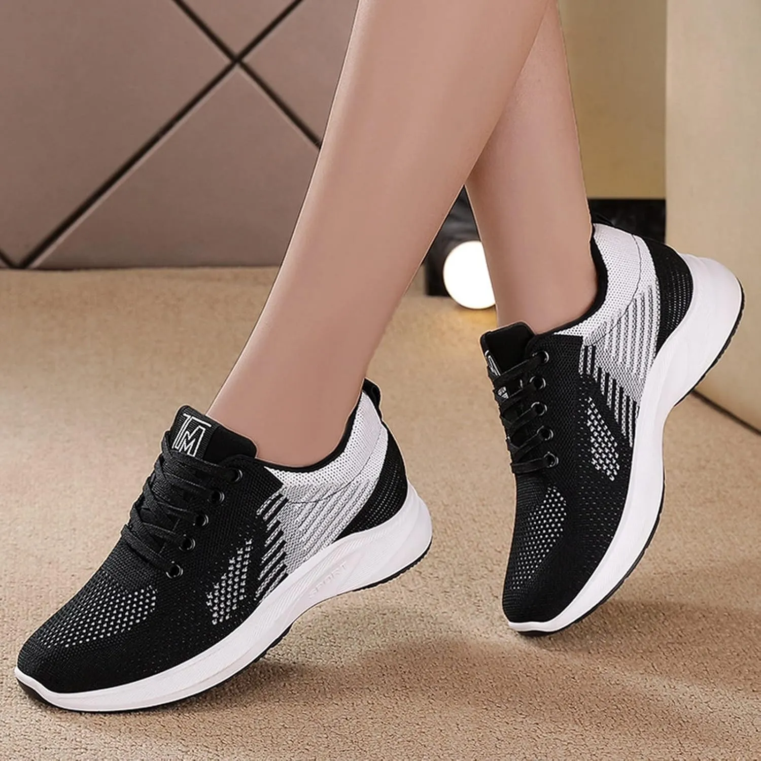 Womens Black Fashion Sneakers 2023 Slip On Walking Shoes for Women with Arch Support Black Sneakers for Women Slip On Casual Walking Sneakers for Women Trendy Slip On Walking Shoes Women Comfortable