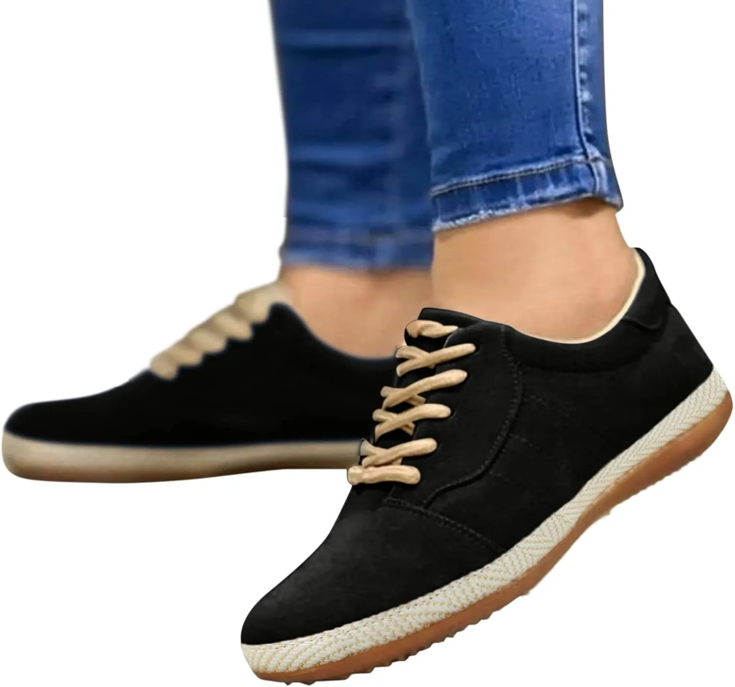 Womens Black Wide Toe Sneakers Zapatos Negros para Mujer De Vestir Elegantes Womens Slip On Shoes Wide Width Memory Foam Bowling Shoes Women Size 9 1/2 Tenis para Caminar De Mujer Comodos