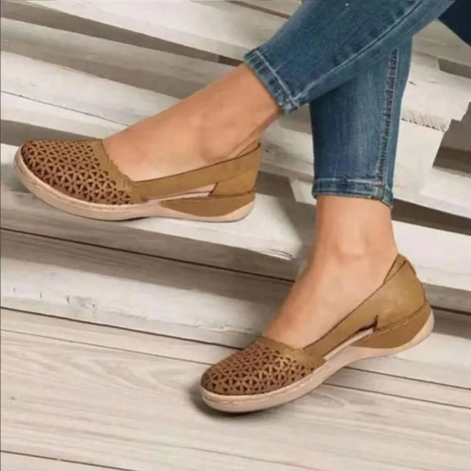 Women's Comfort Walking Boat Shoe Womens Breathable Flats Shoes Women's Loafers Fashion Comfortable Flats