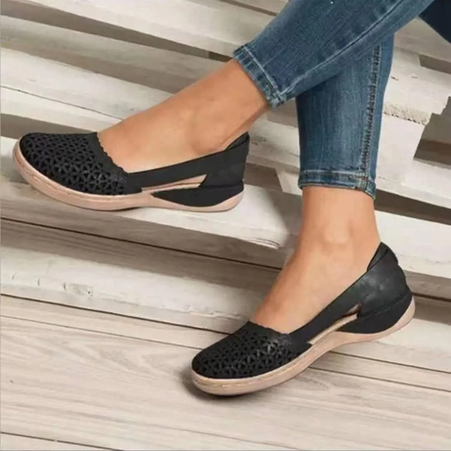 Women's Comfort Walking Boat Shoe Womens Breathable Flats Shoes Women's Loafers Fashion Comfortable Flats