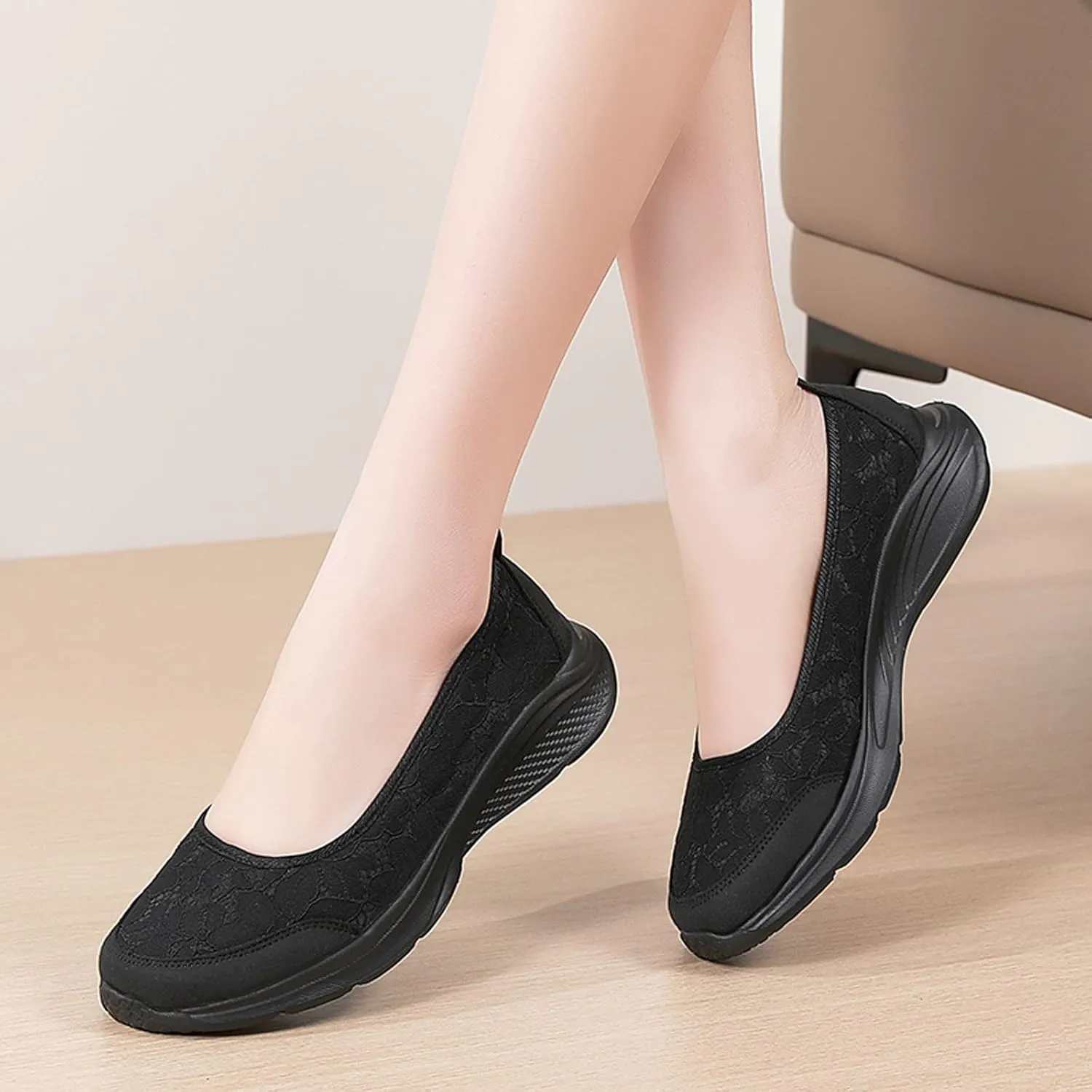 Womens Dressy Casual Walking Shoes Lightweight & Breathable Slip on Sneakers Classic Casual Walking Shoes