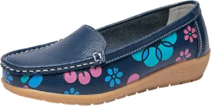 Womens Dressy Casual Walking Shoes Lightweight & Breathable Slip on Square Toe Comfortable Office Work Shoes