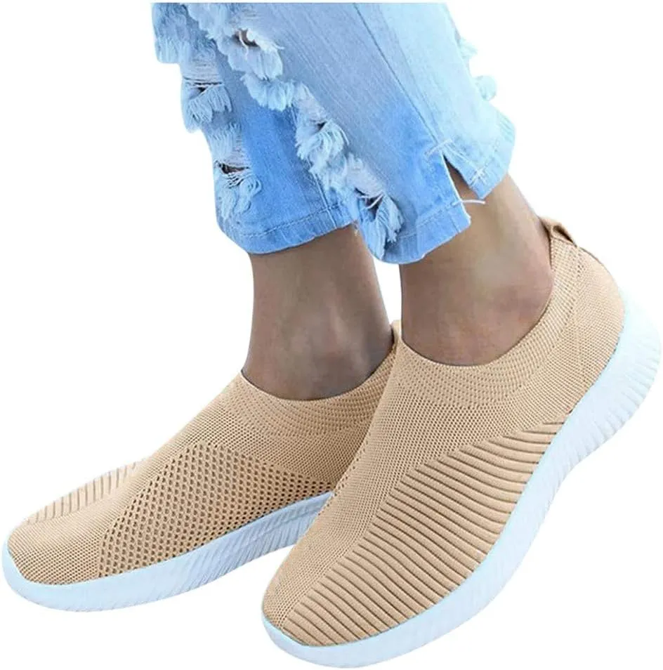Women's Fashion Sport Breathable Mesh Platform Sneakers Pull On Sneakers Womens Womens Shoes Casual Fall Slip On Wide Width Women Sneakers Size 9.5 Wide Zapatos OrtopéDicos para Mujer De Vestir