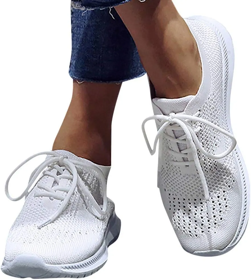 Women's Fashion Sport Breathable Mesh Platform Sneakers Slip On Tennis Shoes Women Size 11 Workout Shoes for Women Gym Arch Support Women's Sneakers Size 8 Slip On Fall Shoes for Women 2023 Slip Ons