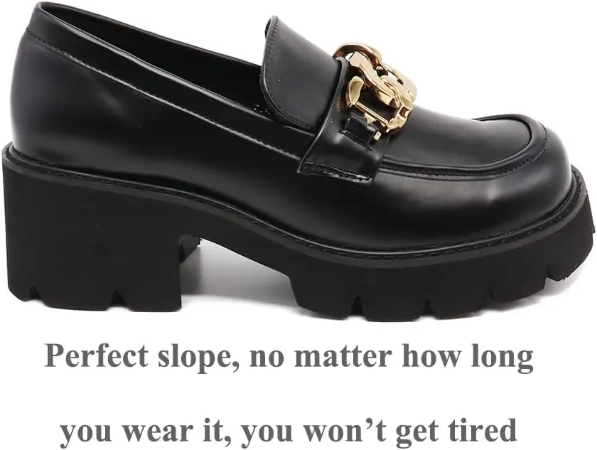 Women's Office Lady Oxfords Dress Platform high Heels Loafers Shoes
