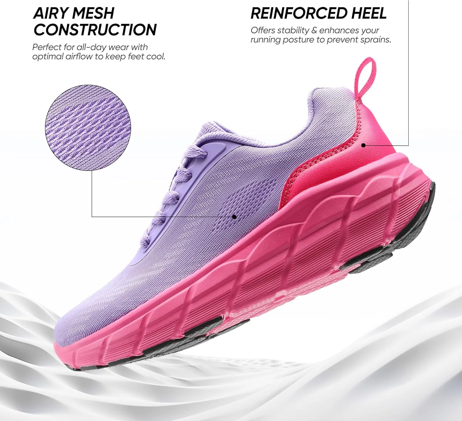 Women's Road Running Shoes Lightweight Breathable Athletic Sneakers Gym Cross Trainer Walking Shoes