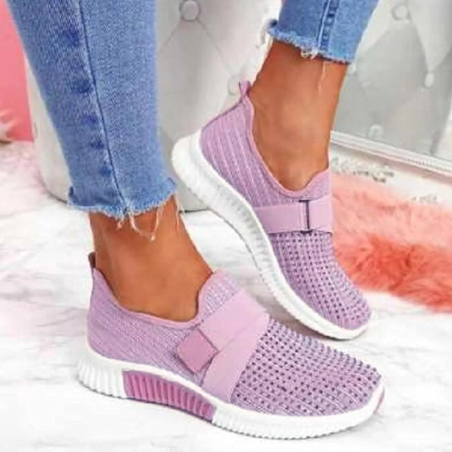 Women's Running Shoes All Black Pull On Sneakers Womens Black Womens Slip On Shoes with Arch Support Washable Womens High Top Sneakers Black Trendy Slip On Sneakers for Women 2023