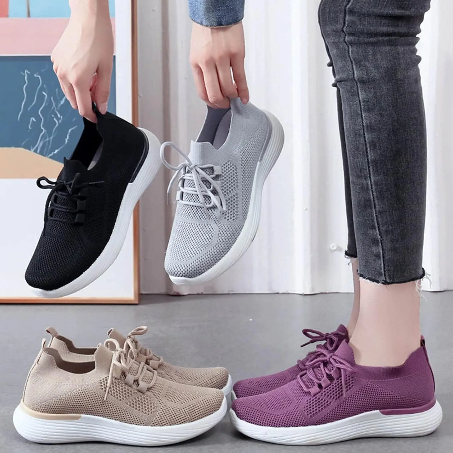 Womens Running Shoes Size 10 Wide Zapatos Confortables para Mujer De Vestir Black Slip On Shoes Women Dressy Low Heel White Sneakers for Women Wide Feet Comfy Sandals Shoes Women Dressy Cute