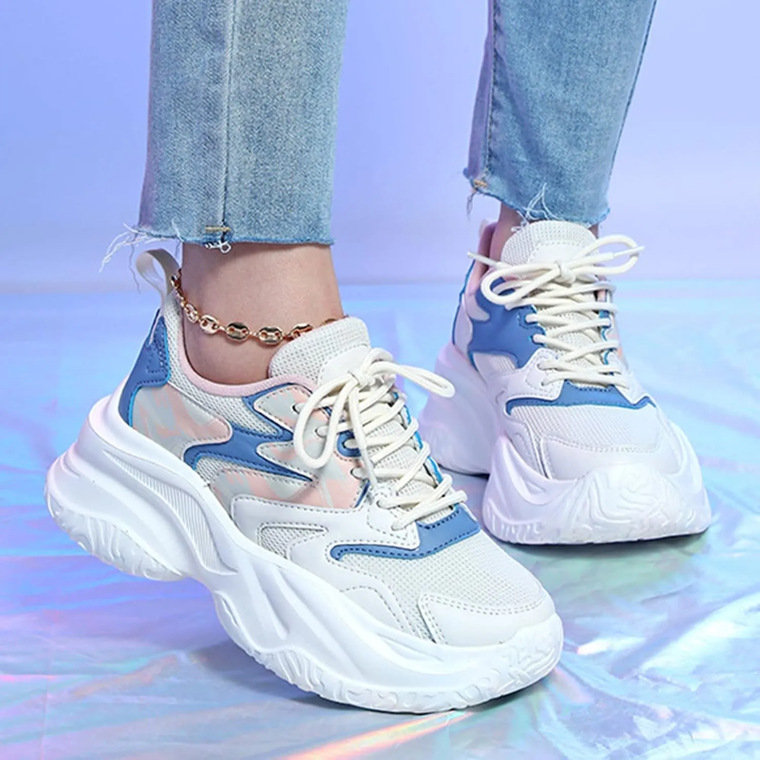 Womens Running Shoes Zapatos para Mujeres Womens Size 8.5 Wide Sneakers Slip Ons Casual Sneakers for Women Outdoor Trainers Tenis para Caminar De Mujer Con Plataforma Comodos