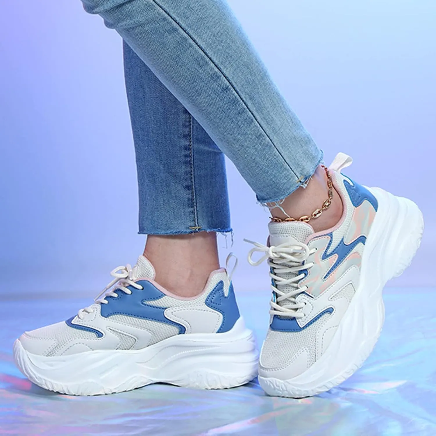 Womens Running Shoes Zapatos para Mujeres Womens Size 8.5 Wide Sneakers Slip Ons Casual Sneakers for Women Outdoor Trainers Tenis para Caminar De Mujer Con Plataforma Comodos
