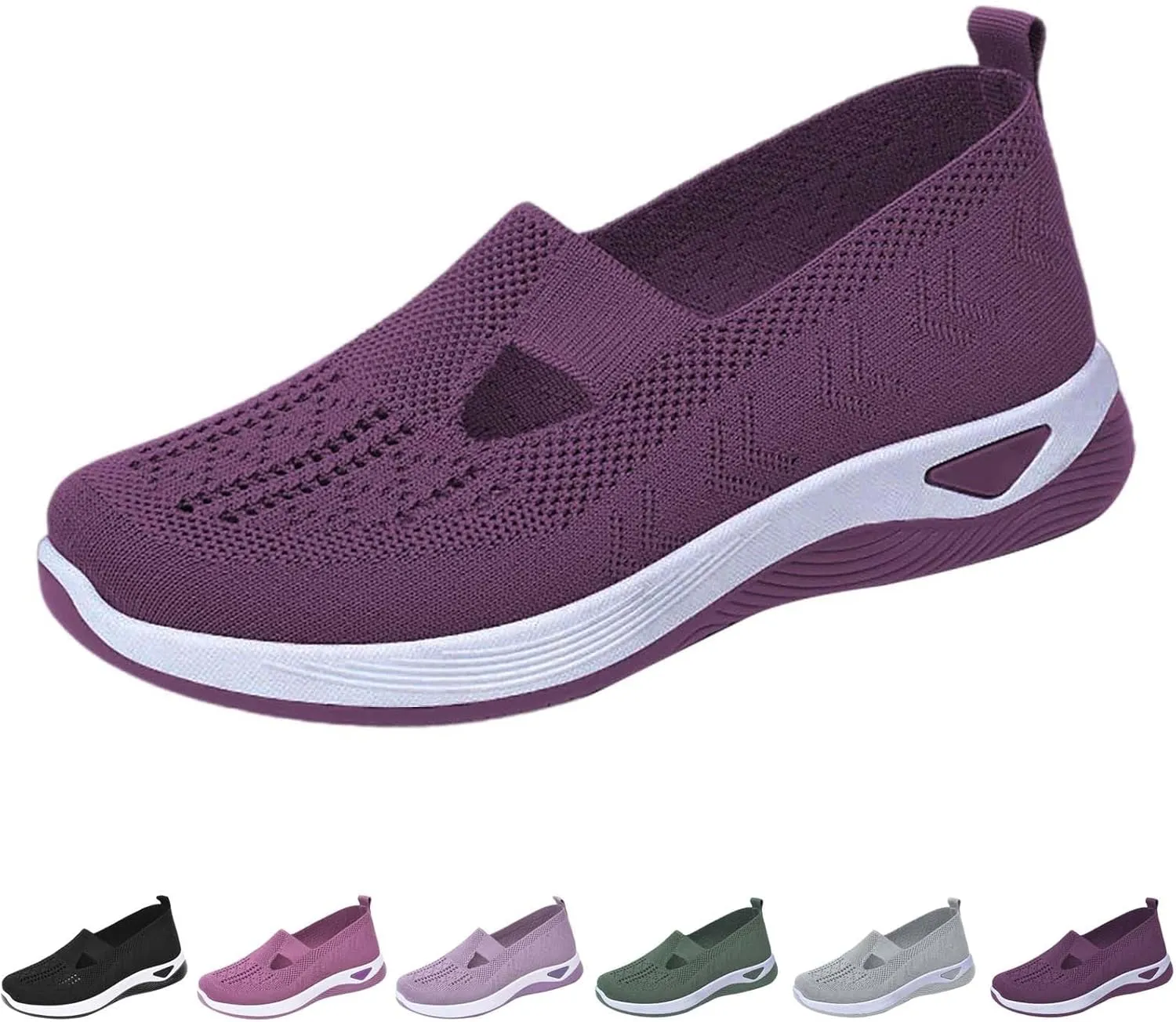 Women's Slip on Sneakers Shoes Woven Orthopedic Mens Casual Shoes Arch Support Women Casual Shoes Men's Fashion Sneakers Slip On Tennis Shoe White Loafers