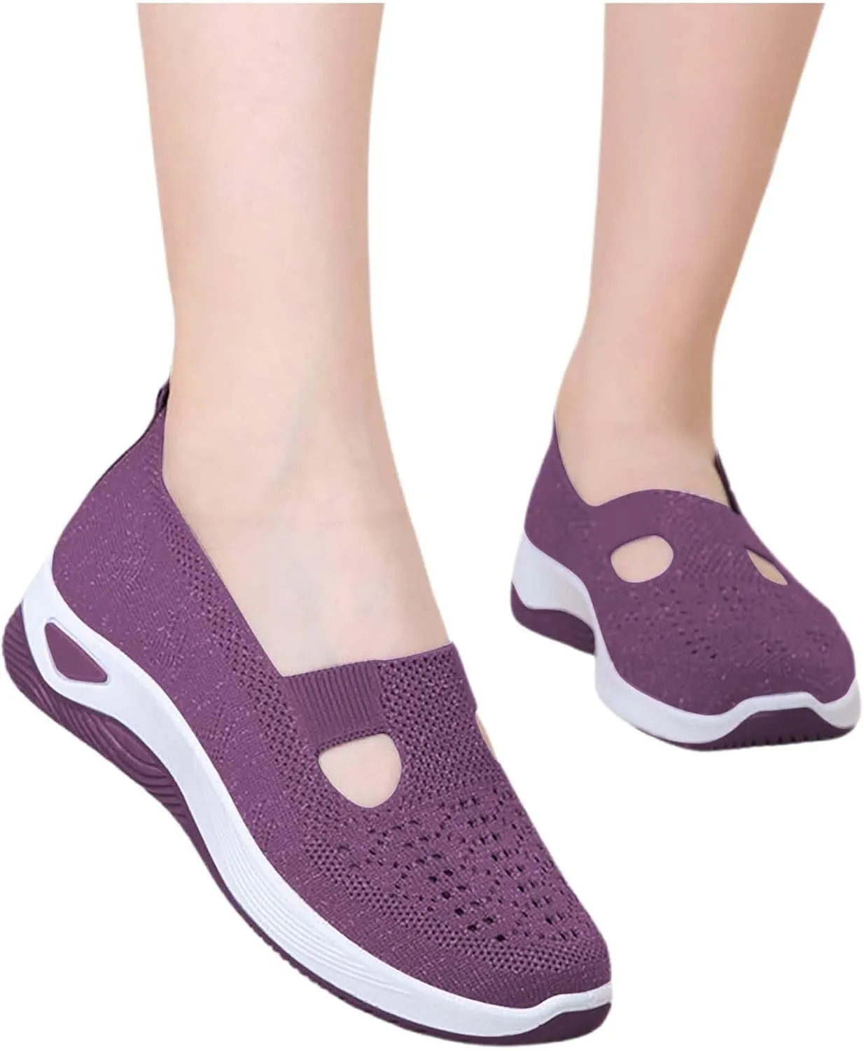 Women's Slip on Sneakers Shoes Woven Orthopedic Mens Casual Shoes Arch Support Women Casual Shoes Men's Fashion Sneakers Slip On Tennis Shoe White Loafers