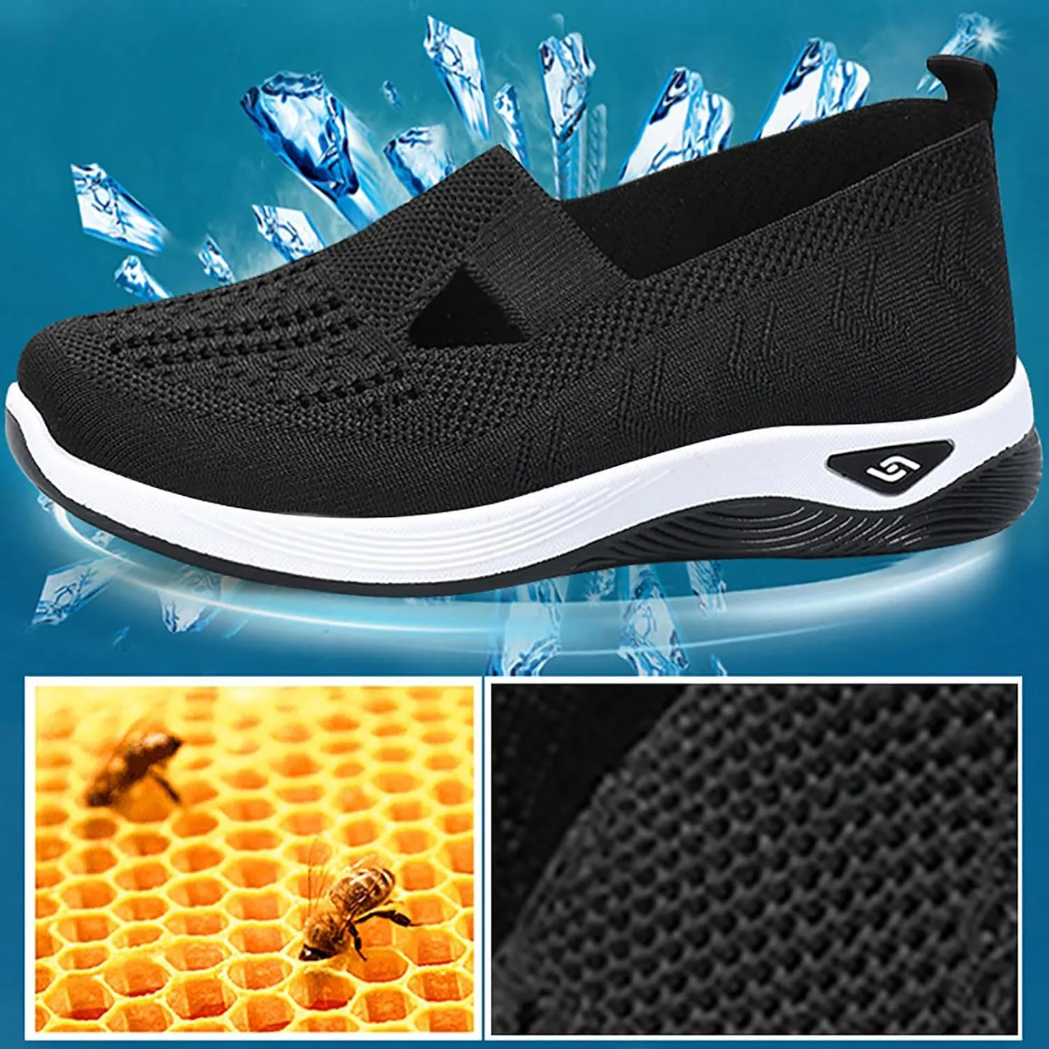 Women's Woven Orthopedic Breathable Soft Shoes Running Shoes for Women Comfortable Business Casual Shoes Chunky Sneakers Steel Toe Tennis Shoe Loafers Casual Slip On
