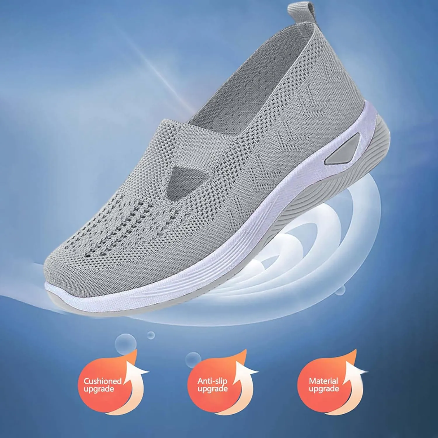 Women's Woven Orthopedic Breathable Soft Shoes Running Shoes for Women Comfortable Business Casual Shoes Chunky Sneakers Steel Toe Tennis Shoe Loafers Casual Slip On
