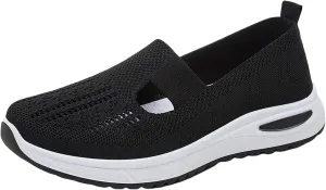 Women's Woven Orthopedic Breathable Soft Shoes Tennis Shoes Men Sports Casual Shoes Trendy High Top Sneakers Slip On Tennis Shoe Cross Trainer Shoe