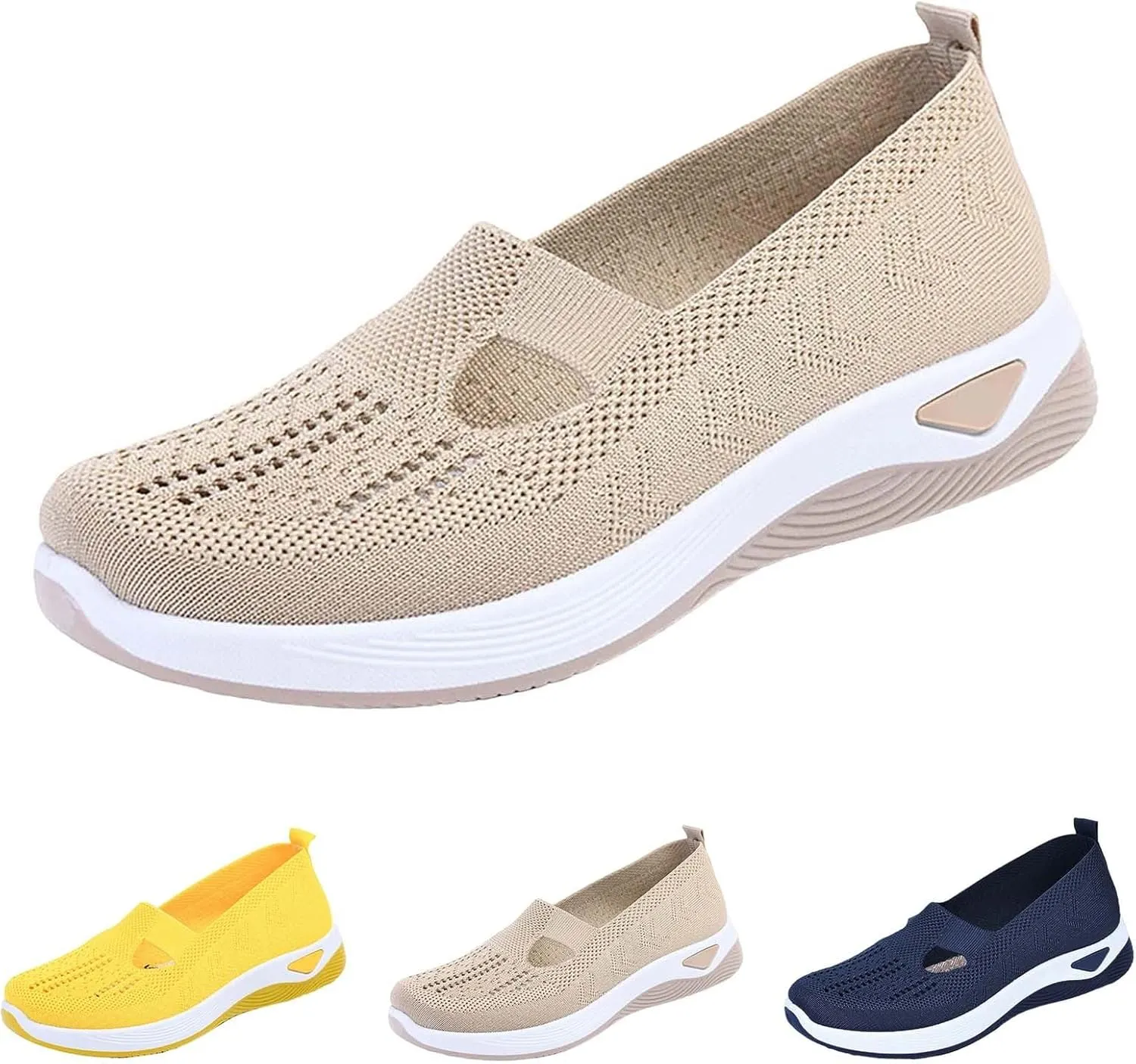 Women's Woven Orthopedic Breathable Soft Walking Mens Casual Shoes Lether Casual Dress Shoes Men's Fashion Sneakers White Tennis Shoe Cross Trainer Shoe