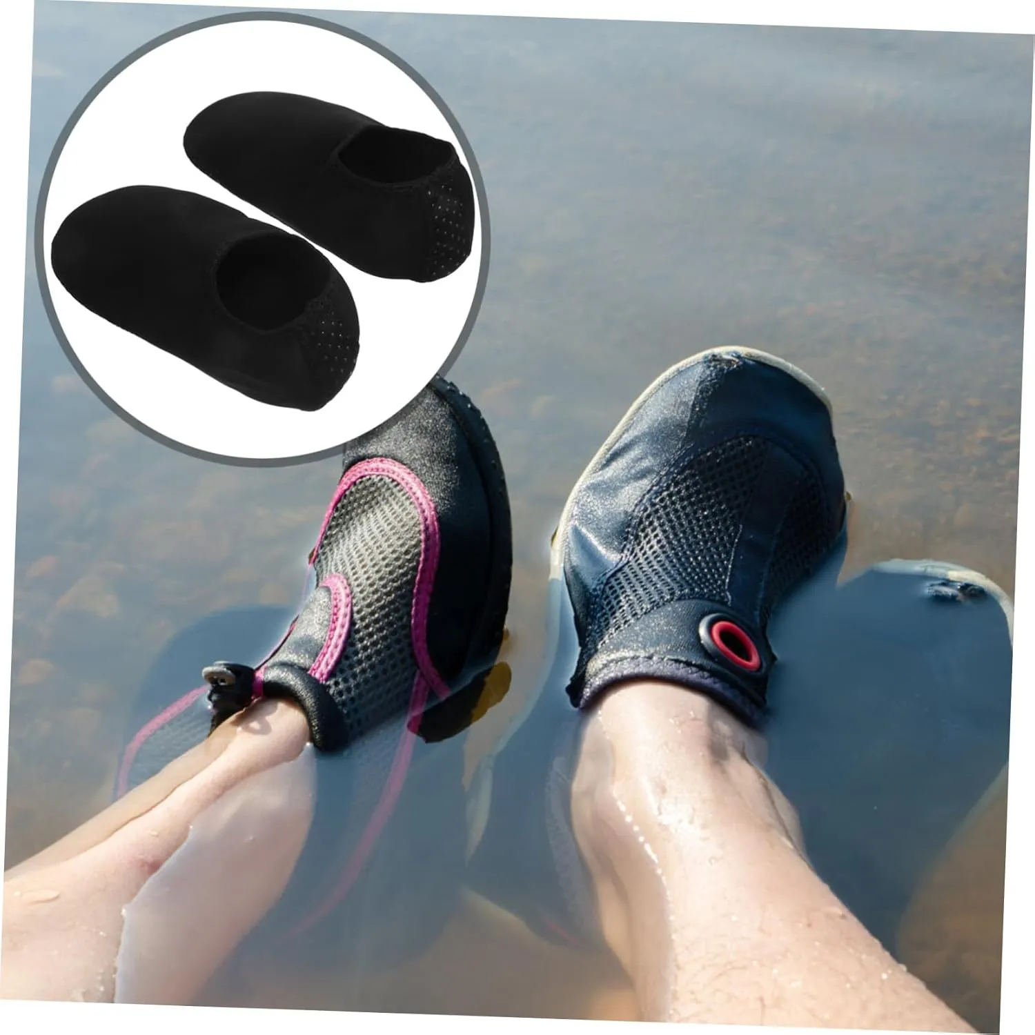YARNOW Men Beach Shoes Soft Water Socks for Swimming Lightweight and Non Slip Sole for Stability for Outdoor